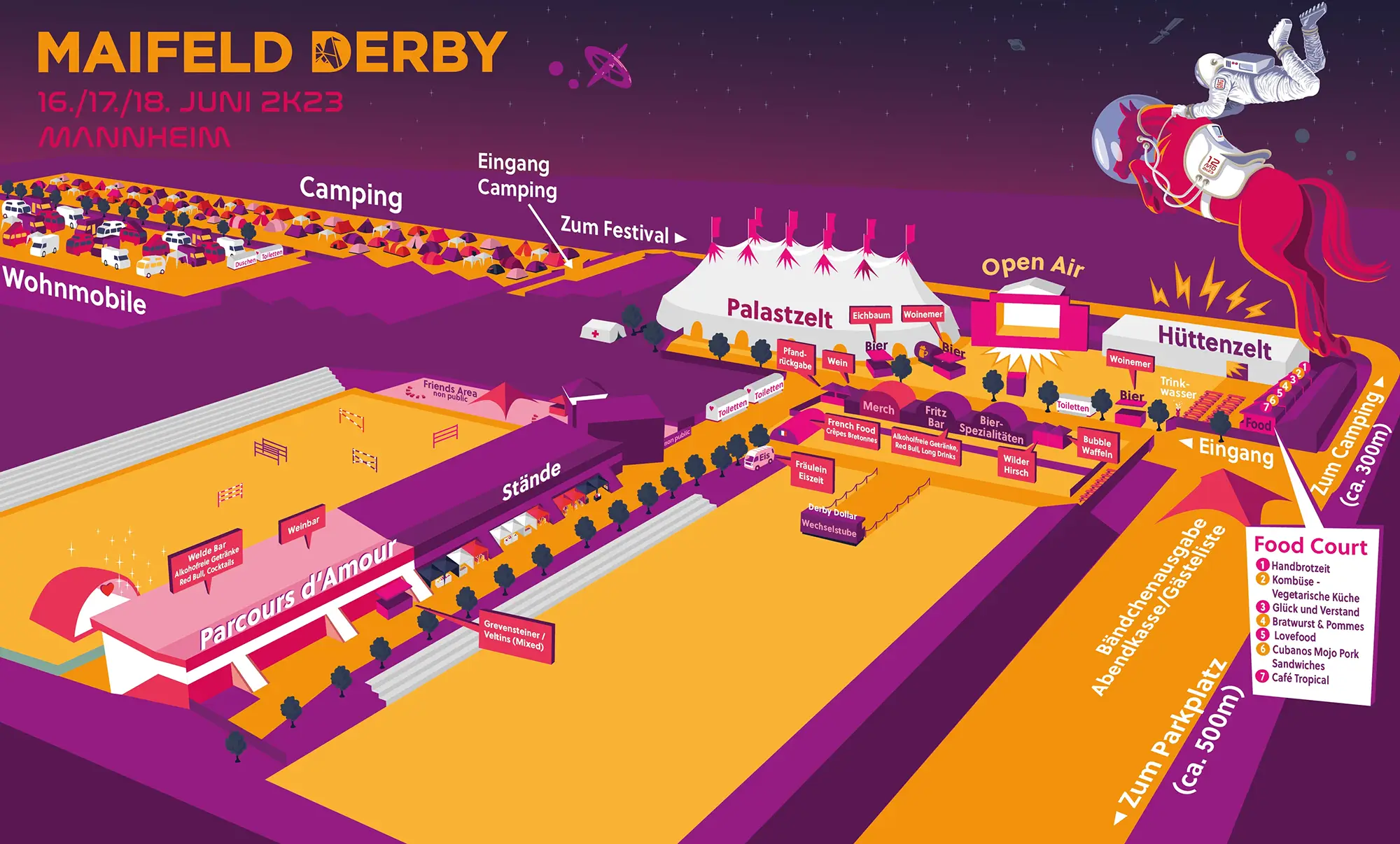 Maifeld Derby 2023: Lageplan