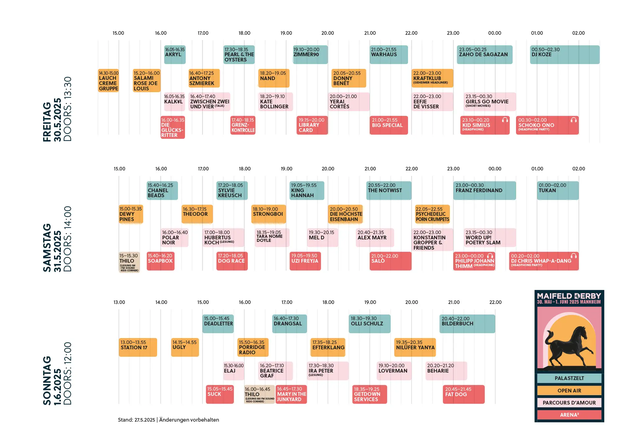 Maifeld Derby 2025 Timetable