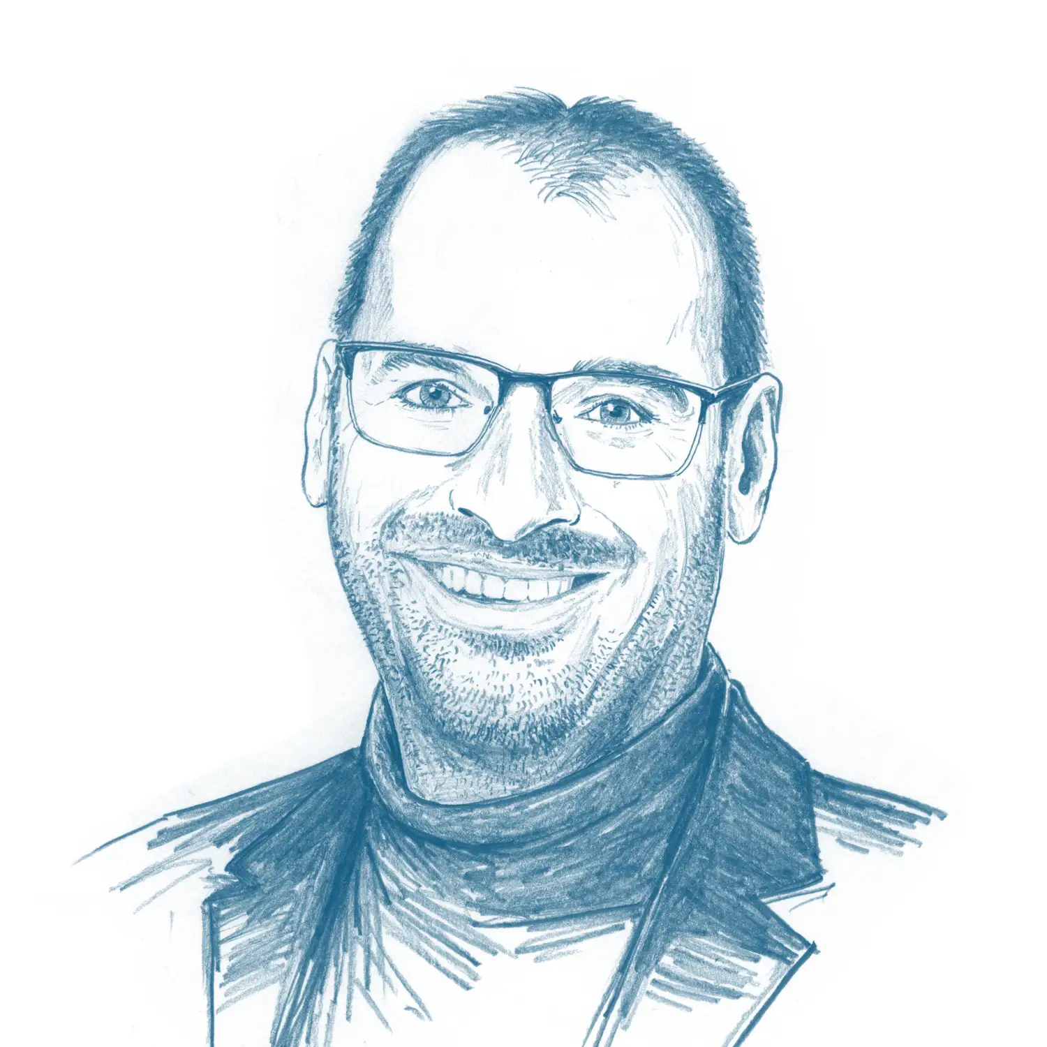 RNV Porträt-Illustration für das wir-Magazin: Dr. Michael Winnes