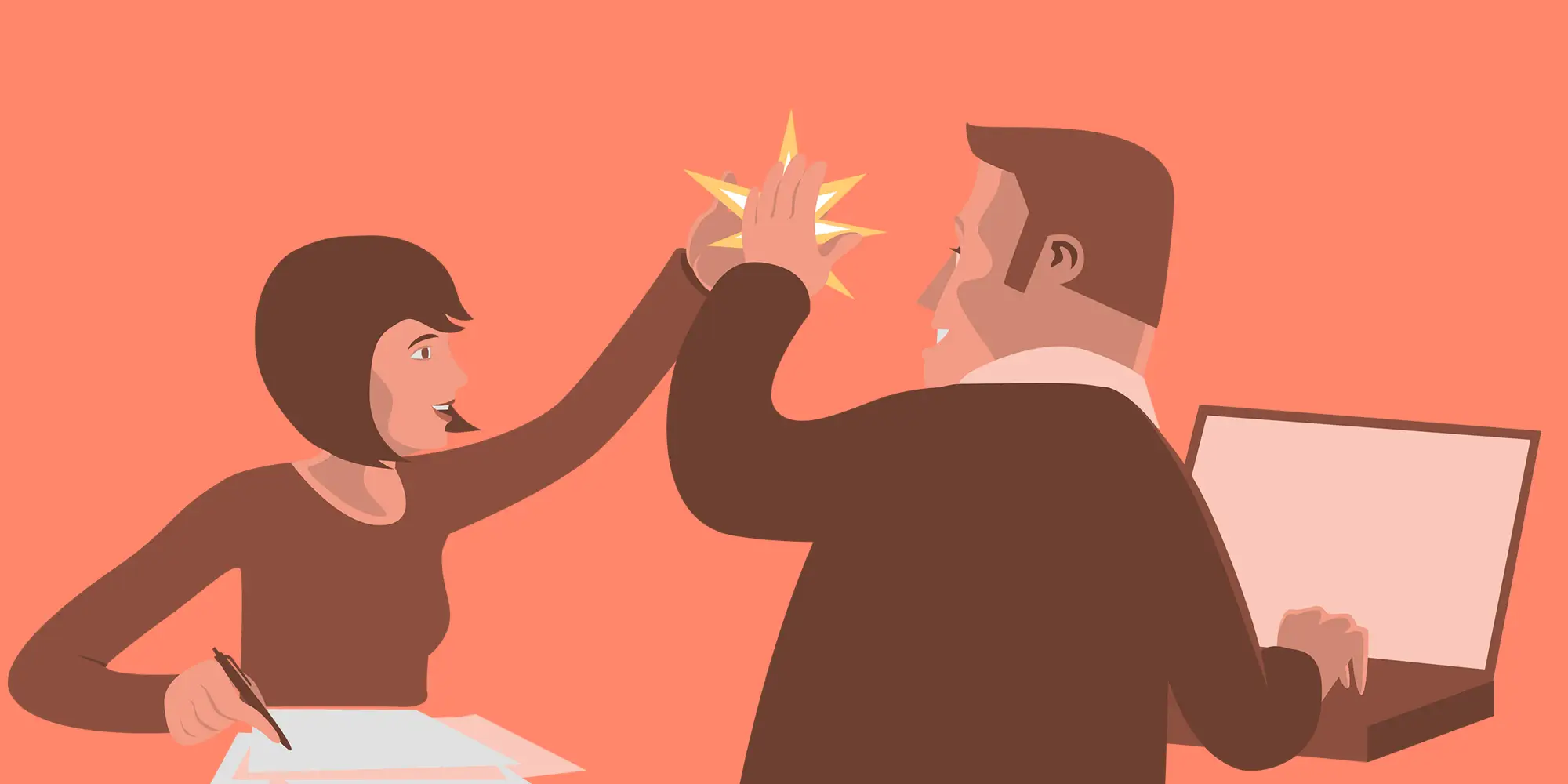 Questback Illustration: High Five